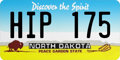ND license plate HIP175