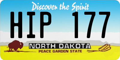 ND license plate HIP177