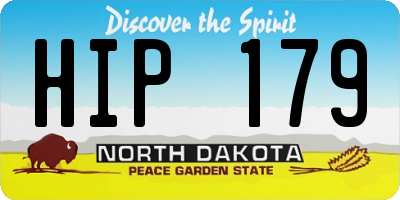 ND license plate HIP179