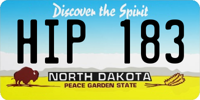 ND license plate HIP183