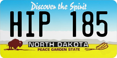 ND license plate HIP185