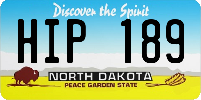 ND license plate HIP189