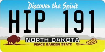 ND license plate HIP191