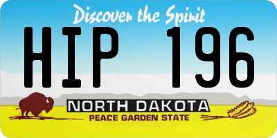 ND license plate HIP196