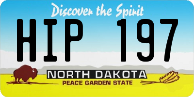 ND license plate HIP197