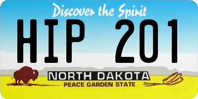 ND license plate HIP201