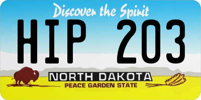 ND license plate HIP203