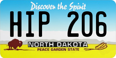 ND license plate HIP206