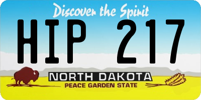 ND license plate HIP217
