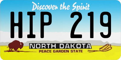 ND license plate HIP219