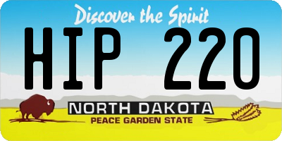 ND license plate HIP220