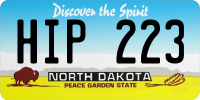 ND license plate HIP223