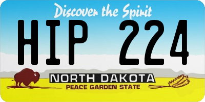 ND license plate HIP224