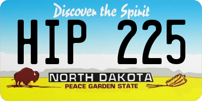 ND license plate HIP225