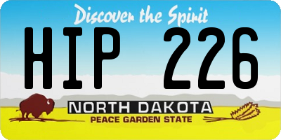 ND license plate HIP226