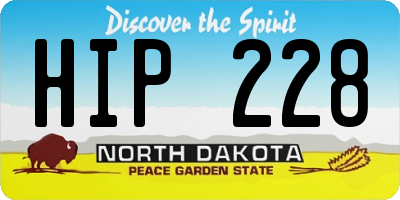 ND license plate HIP228