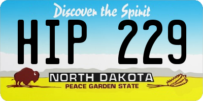ND license plate HIP229