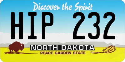 ND license plate HIP232