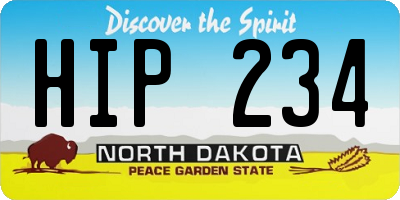 ND license plate HIP234