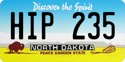 ND license plate HIP235