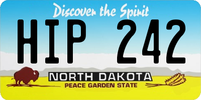 ND license plate HIP242