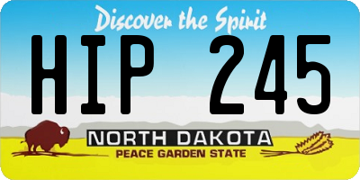 ND license plate HIP245