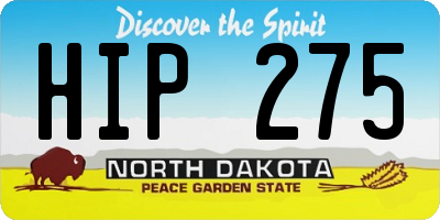 ND license plate HIP275