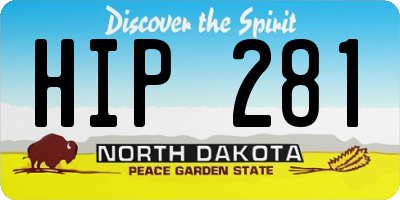 ND license plate HIP281