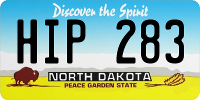 ND license plate HIP283
