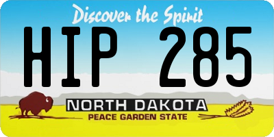 ND license plate HIP285