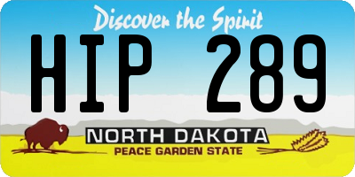 ND license plate HIP289