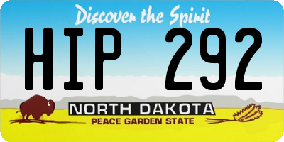 ND license plate HIP292