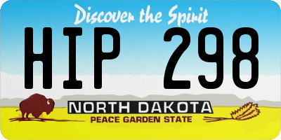 ND license plate HIP298