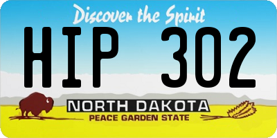 ND license plate HIP302