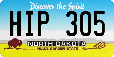 ND license plate HIP305