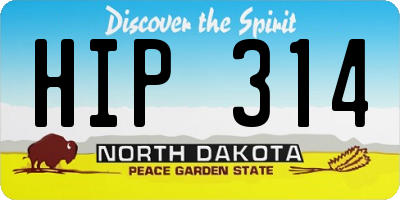ND license plate HIP314
