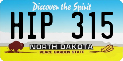 ND license plate HIP315