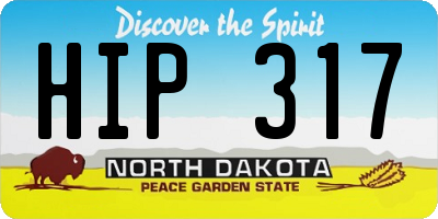 ND license plate HIP317