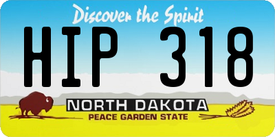 ND license plate HIP318