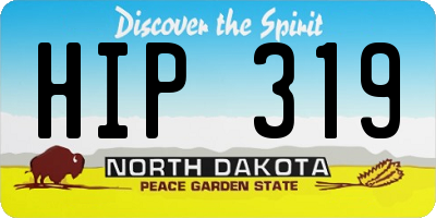 ND license plate HIP319