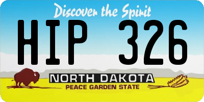 ND license plate HIP326
