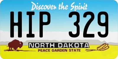ND license plate HIP329