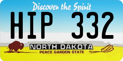 ND license plate HIP332