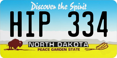 ND license plate HIP334