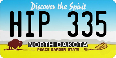 ND license plate HIP335