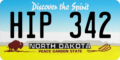ND license plate HIP342