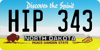 ND license plate HIP343