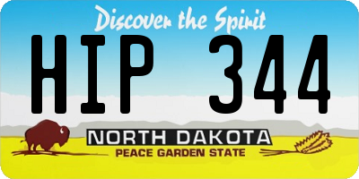 ND license plate HIP344