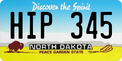 ND license plate HIP345