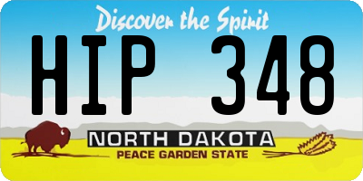 ND license plate HIP348